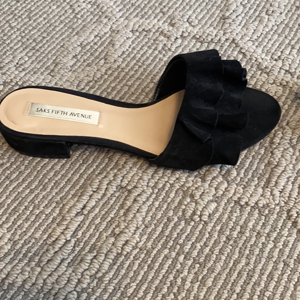 Black Ruffle Mule - Picture 3 of 3